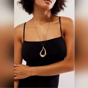 Free People Gold Lala Necklace NWT